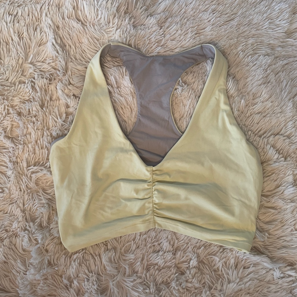 Light Yellow Racerback Crop Top